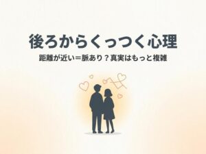 後ろからくっつく心理とは？男女別の本音と脈ありサインを徹底解説