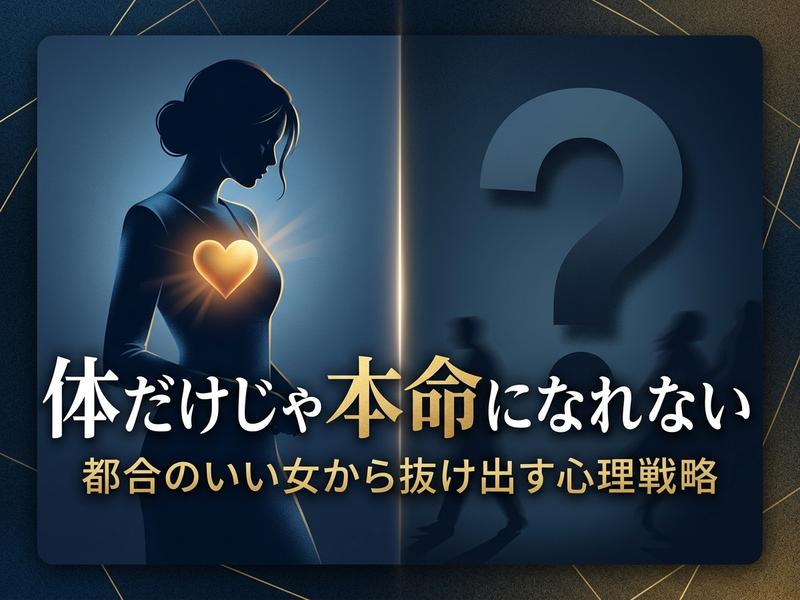 「体だけじゃ本命になれない」都合のいい女からの脱却戦略の画像。