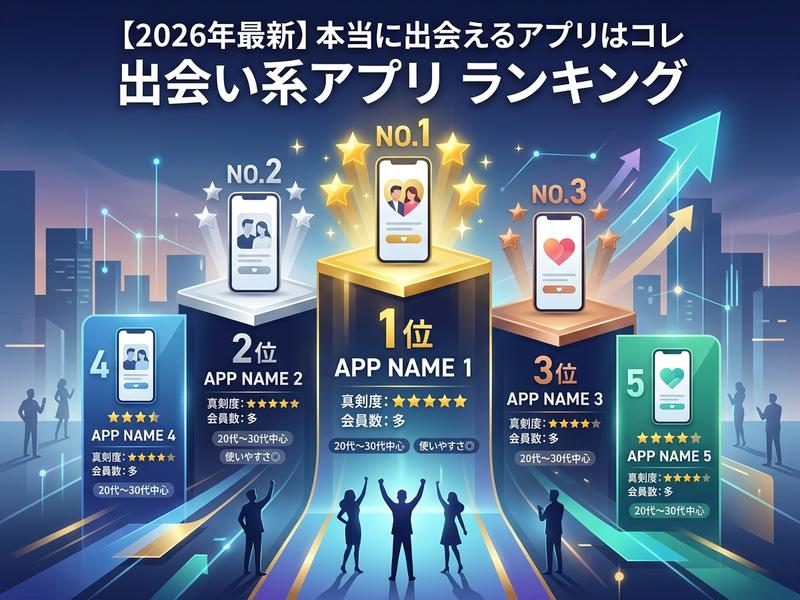 2026年最新の出会い系アプリランキング。本当に会えるおすすめ5選。