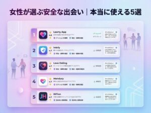 女性向け出会い系アプリランキング2026|無料で安全に使えるおすすめ5選