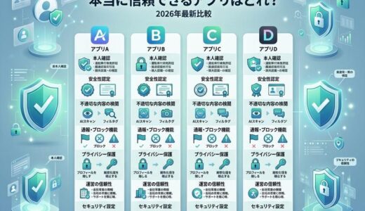 【2026年最新】出会い系アプリを安全性で比較！女性が安心して使える選び方ガイド