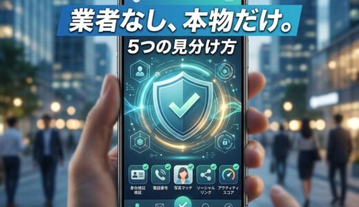 業者が少ない出会い系アプリ5選｜安全に出会えるサービスの選び方と見抜き方