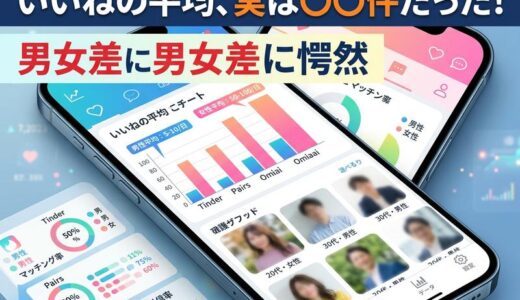 出会い系アプリのいいね平均は何件？男女・アプリ別の本音目安