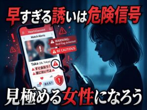 出会い系アプリで誘うのが早い男性は危険？女性が安心して会うための見極め方と返し方