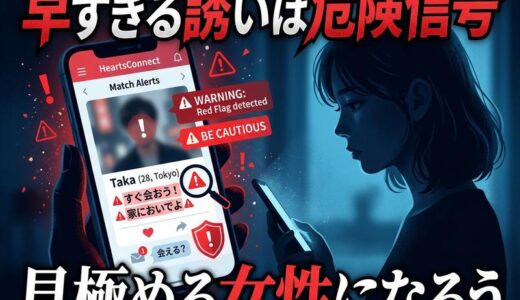 出会い系アプリで誘うのが早い男性は危険？女性が安心して会うための見極め方と返し方