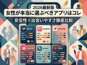 出会系アプリ一覧2026最新版|目的別おすすめと安全な選び方を女性目線で徹底比較