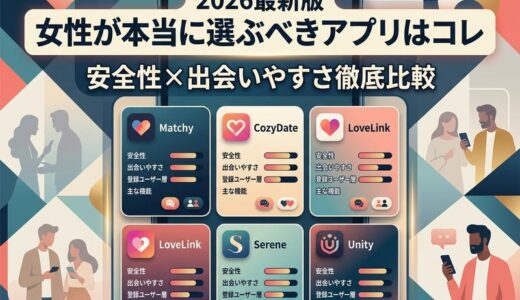 出会系アプリ一覧2026最新版｜目的別おすすめと安全な選び方を女性目線で徹底比較