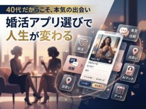 40代女性の婚活におすすめのマッチングアプリ5選|真剣な出会いを叶えるコツ