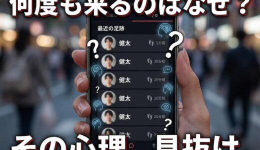 出会い系アプリで同じ人から何度も足跡が…相手の心理と賢い対処法