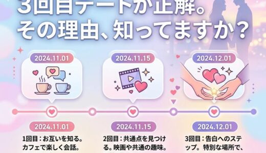 出会い系アプリの告白タイミングはいつ？3回目デートがベストな理由と成功のコツ