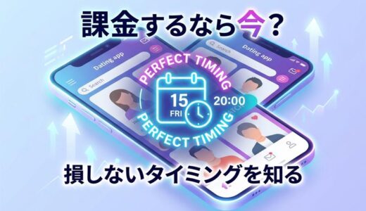 出会い系アプリの課金タイミングはいつ？損しないベストな瞬間を解説