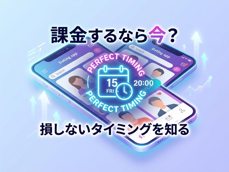 マッチングアプリの課金。損しない最適なタイミングをスマホで解説。