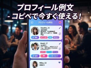 出会い系アプリのプロフィール例文集|女性も男性もコピペで使えるテンプレ