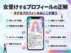 出会い系アプリで女受けするプロフィールの作り方|写真と文章の正解