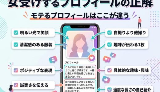出会い系アプリで女受けするプロフィールの作り方｜写真と文章の正解