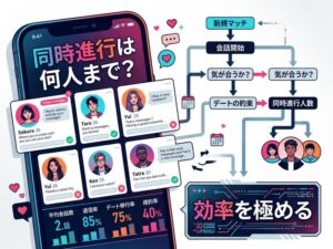 出会い系アプリの同時進行人数は何人がベスト?平均と段階別の最適数を解説