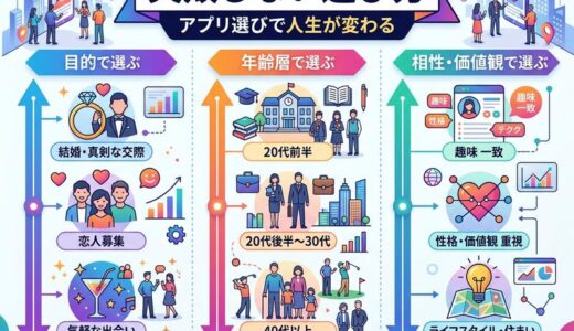 出会い系アプリの選び方｜目的別・年齢別で失敗しない3つの軸