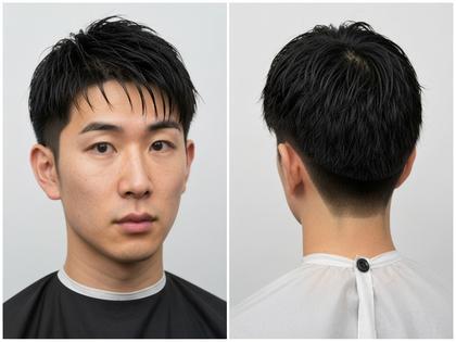 ツーブロックとパーマを組み合わせた大人男性のヘアスタイル例
