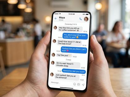 メッセージのやり取りを示すスマホ画面のイメージ