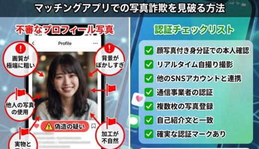 出会い系アプリの写真詐欺対策｜見抜き方と自分の身を守る方法
