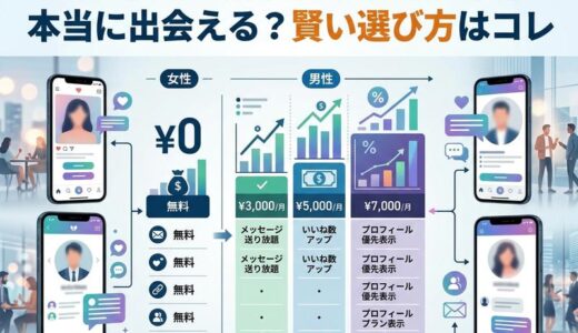 出会い系アプリの料金を徹底比較！女性は無料・男性の相場と賢い選び方【2026年最新】