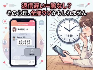 出会い系アプリで返信が遅い相手は脈なし？心理と対処法を徹底解説