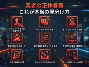 出会い系アプリの業者の特徴9選｜見分け方と安全に出会うコツ【2026年版】