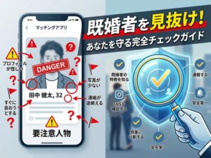 出会い系アプリの既婚者チェック完全ガイド｜見抜き方と自衛策