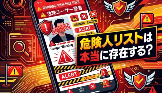 出会い系アプリの危険人物リストは存在する？要注意人物の特徴と回避法