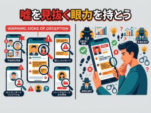 出会い系アプリで嘘を見抜く方法|プロフィール・メッセージ・実際に会った時の見極め方