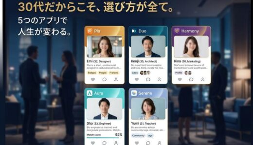 30代におすすめの出会い系アプリ5選｜婚活・恋活で失敗しない選び方