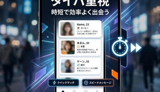 タイパ重視で選ぶ出会い系アプリ7選｜時短で効率よく出会うコツ