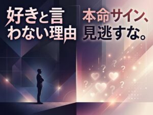 S男が「好き」と言わない本当の理由|隠れた本命サインと攻略法