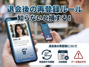 出会い系アプリの退会後に再登録はできる？期間・注意点を徹底解説