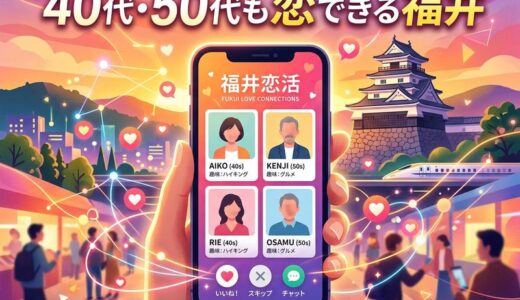 福井のマッチングアプリおすすめ7選｜40代・50代も出会える選び方