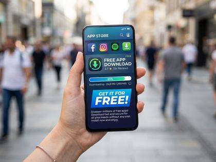 無料でアプリをダウンロードしている
