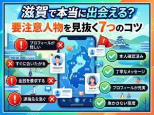 滋賀のマッチングアプリおすすめ7選|要注意人物の見分け方も解説