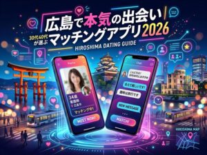 広島のマッチングアプリおすすめ2026｜30代40代・無料・要注意人物まで