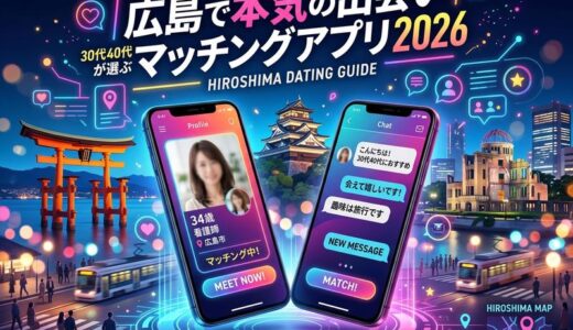 広島のマッチングアプリおすすめ2026｜30代40代・無料・要注意人物まで