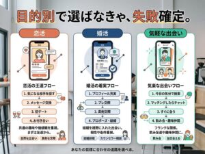 出会い系アプリの選び方【目的別】恋活・婚活・気軽な出会いで失敗しない方法