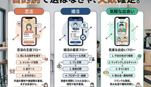出会い系アプリの選び方【目的別】恋活・婚活・気軽な出会いで失敗しない方法