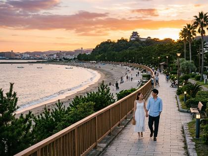 和歌浦の海辺や和歌山城など和歌山の代表的なデートスポット