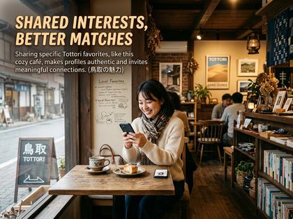 カフェで笑顔でスマホを操作する女性