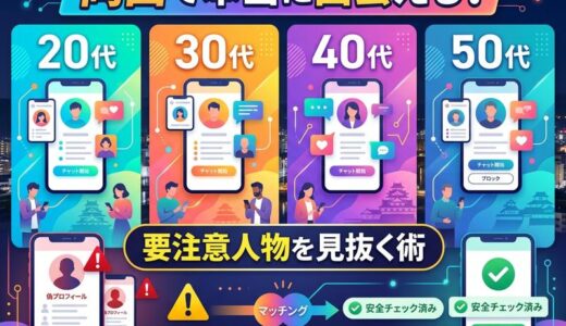 岡山のマッチングアプリおすすめ2026｜20代・30代・40代・50代の年代別と要注意人物対策