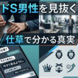 仕事とスマホチャットからドS男性を見抜くイメージ画像。