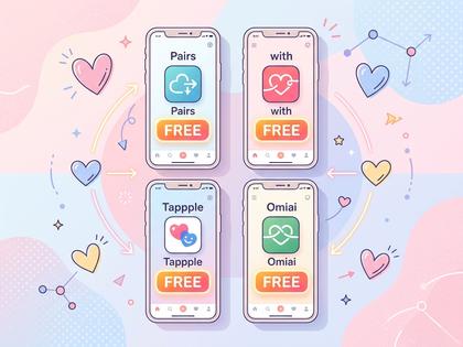 スマホの画面に複数のマッチングアプリのアイコンが並んでいるイメージ