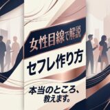女性目線でセフレ作り方を解説する、男女のシルエットが描かれた広告バナー。