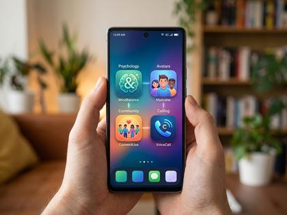 スマホの画面に4つのアプリアイコンが並んでいるイメージ