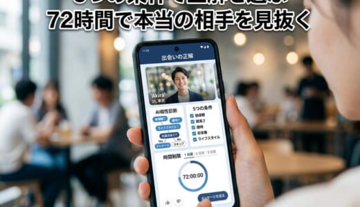 出会い系アプリの選び方｜登録前に決める5条件と72時間で見極めるコツ