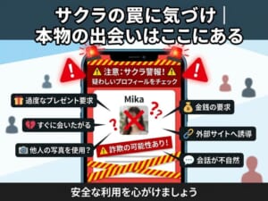 出会い系アプリのサクラに騙されない方法｜女性目線の見分け方と危険サインを解説